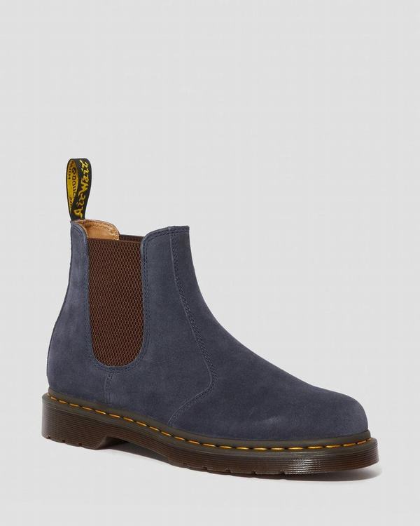 Dr Martens Dámské Chelsea Boty 2976 Suede Blankyt, CZ-930614